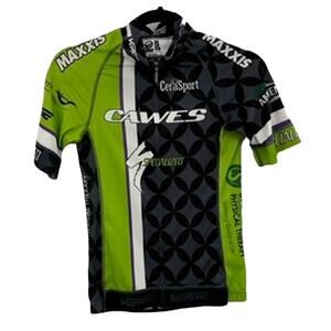 Verge Strike Cycling Jersey Size Medium - Green/Black - Excellent Condition